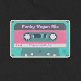 Tape A, Funky Vegan Mix, Compassion Media, Kassette, veganes T-Shirt, Unisex
