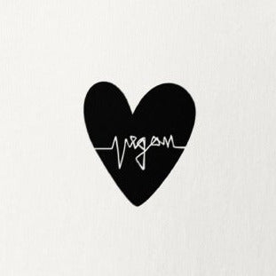 Veganes Herz in Schwarz, veganes T-Shirt, klassisches T-Shirt, Unisex