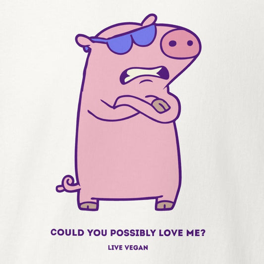Pissed Pig, frustriertes rosa Schwein, Statement-Shirt, veganes T-Shirt, Unisex
