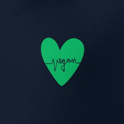 Veganes Herz in Grün, veganer Bio-Hoodie Stanley/Stella, Unisex