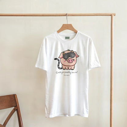 Schwein verkleidet als Katze, Statement-Shirt, veganes T-Shirt, Unisex