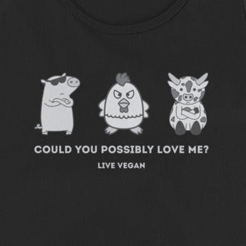 Schwein, Huhn & Kuh, Statement-Shirt gegen Speziesismus, veganes Tanktop