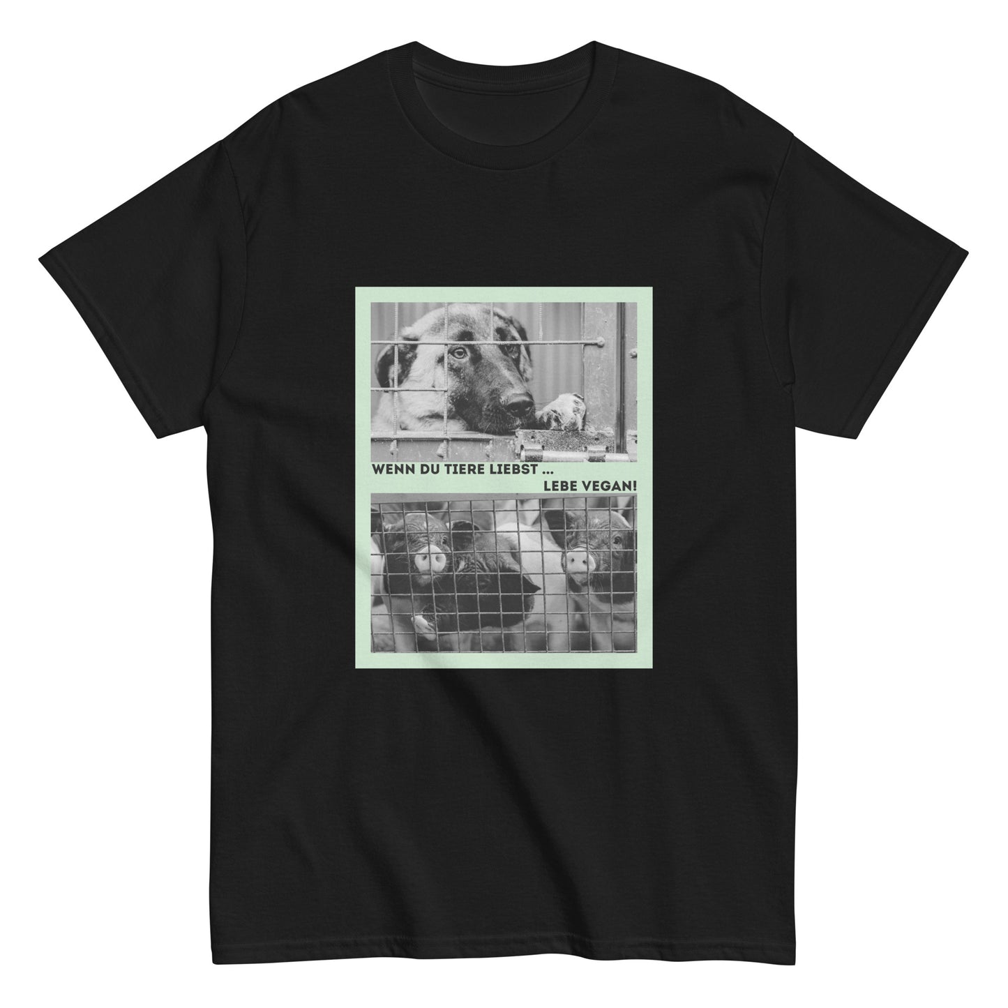 Hund vs. Schwein, veganes Tierliebe Statement, veganes T-Shirt, Unisex