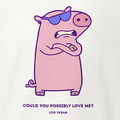 Pissed Pig, frustriertes rosa Schwein, Statement-Shirt, veganes Tanktop