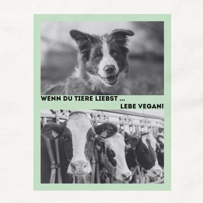 Hund vs. Kuh, veganes Tierliebe Statement, veganes T-Shirt, Unisex