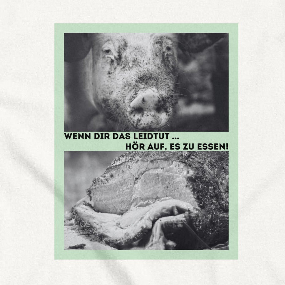 Pig vs. Roast, Vegan Animal Love Statement, Vegan T-Shirt, Unisex